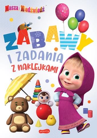 KSIĄŻECZKA ZABAWY I ZADANIA Z NAKLEJKAMI MASZA I NIEDŹWIEDŹ HARPER COLLINS