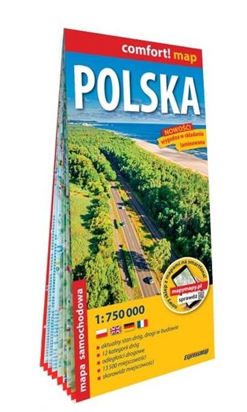 comfort!map mapa polski 1:750000 laminat