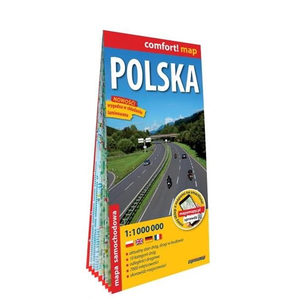 comfort!map mapa polski 1:1000000 laminat