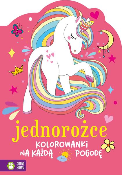 zielona sowa kolorowanka kolorowanki na każdą pogodę jednorożce